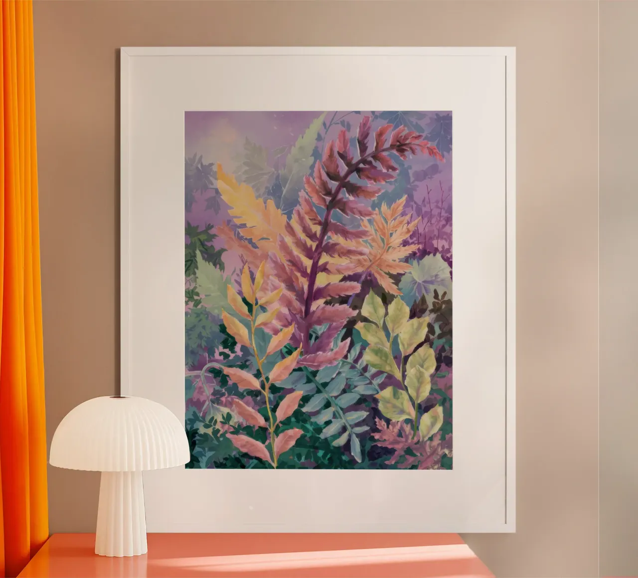 Il lussureggiante abbraccio di Fern poster con telaio in alluminio da Dream Spectrum