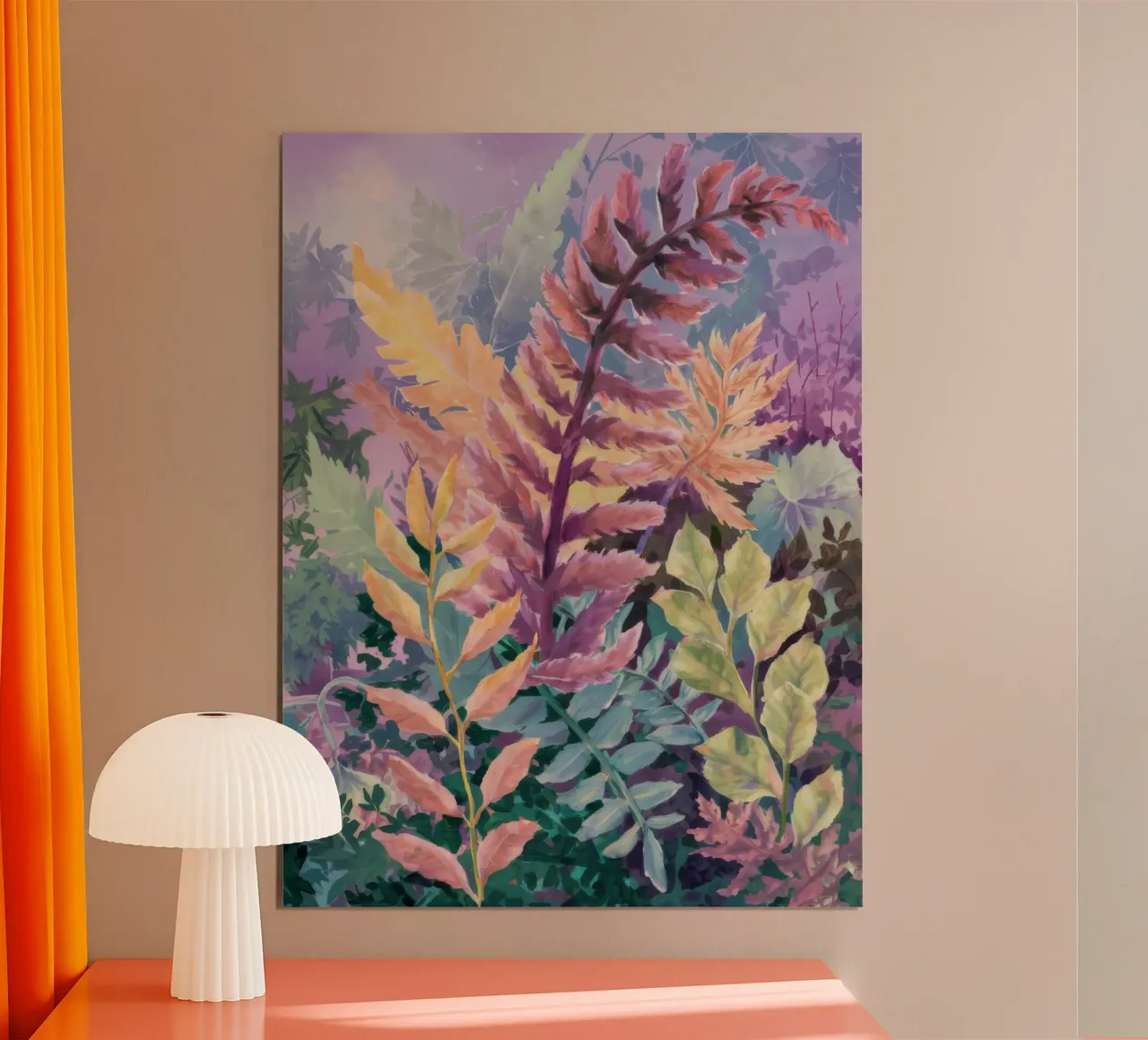 Il lussureggiante abbraccio di Fern poster con telaio in alluminio da Dream Spectrum