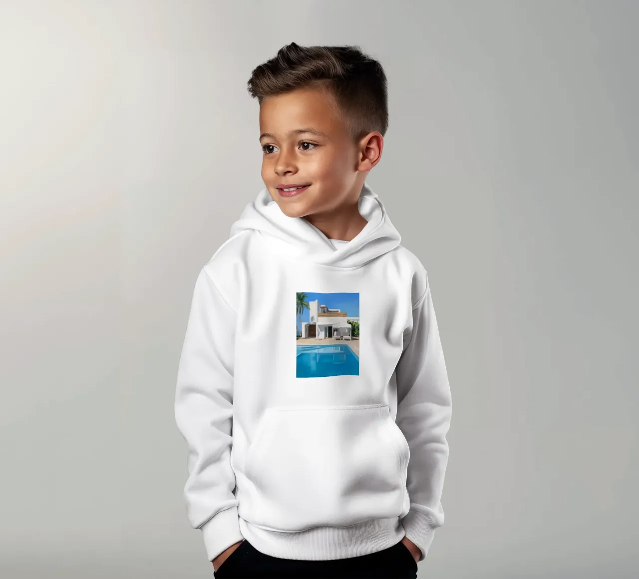 Azure Villa Gleam felpa bambino con cappuccio da Infinite Chroma