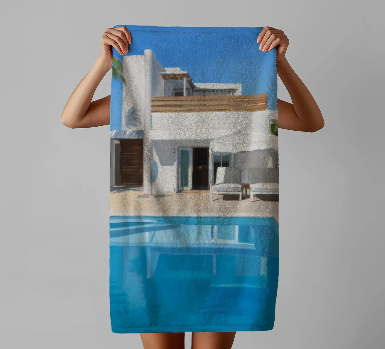 Azure Villa Gleam asciugamano da bagno da Infinite Chroma