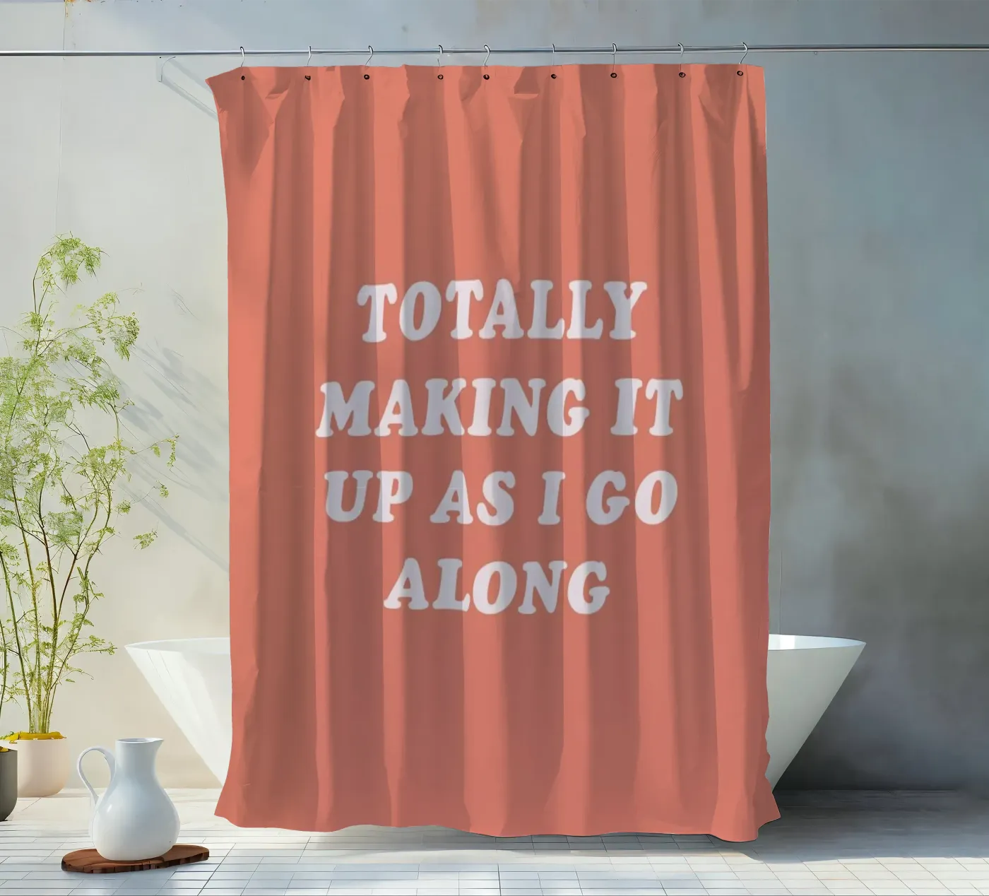 Make It Up shower curtain by The Native State