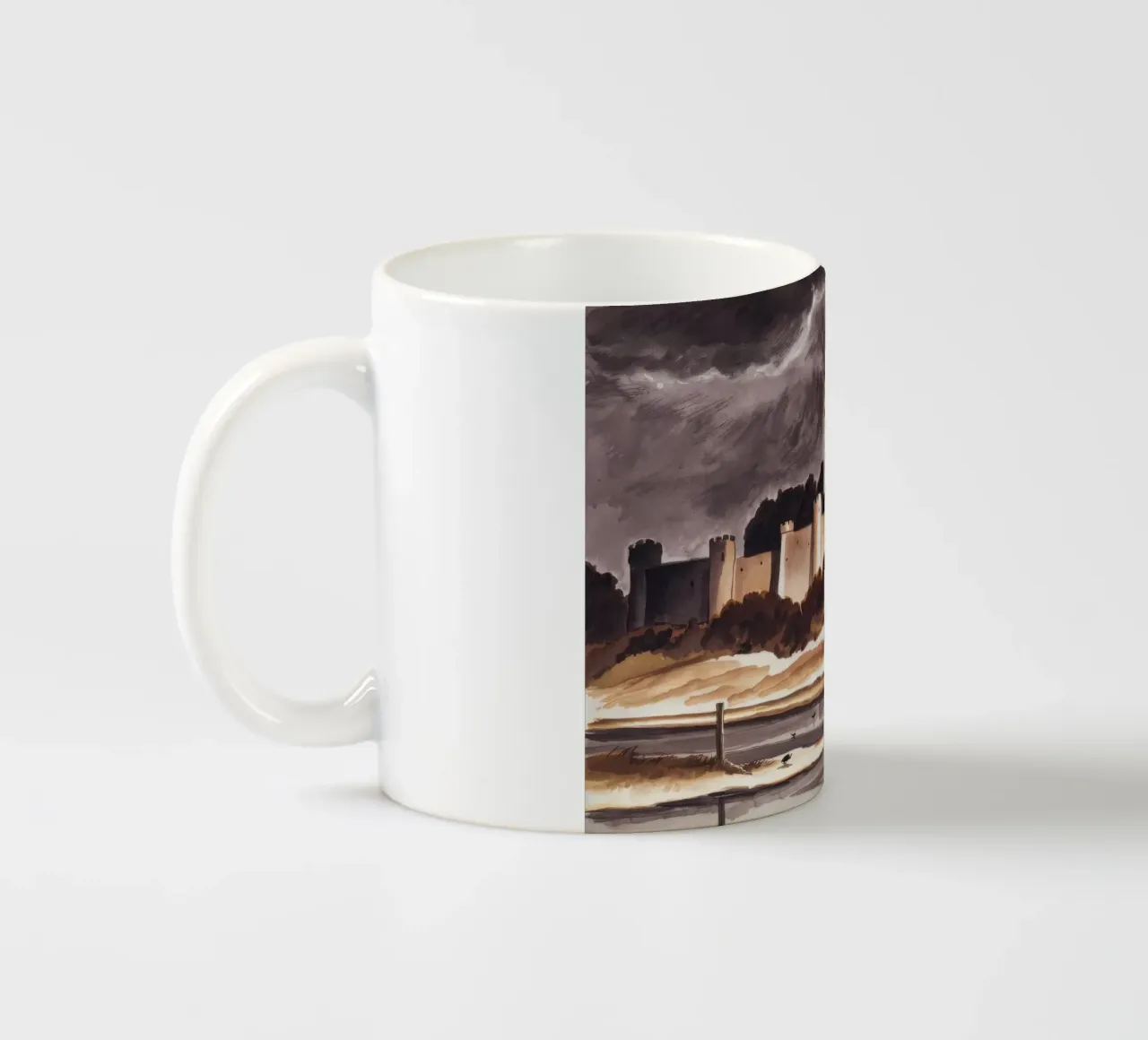 Castello sulla collina tazza in ceramica da Silk Palette