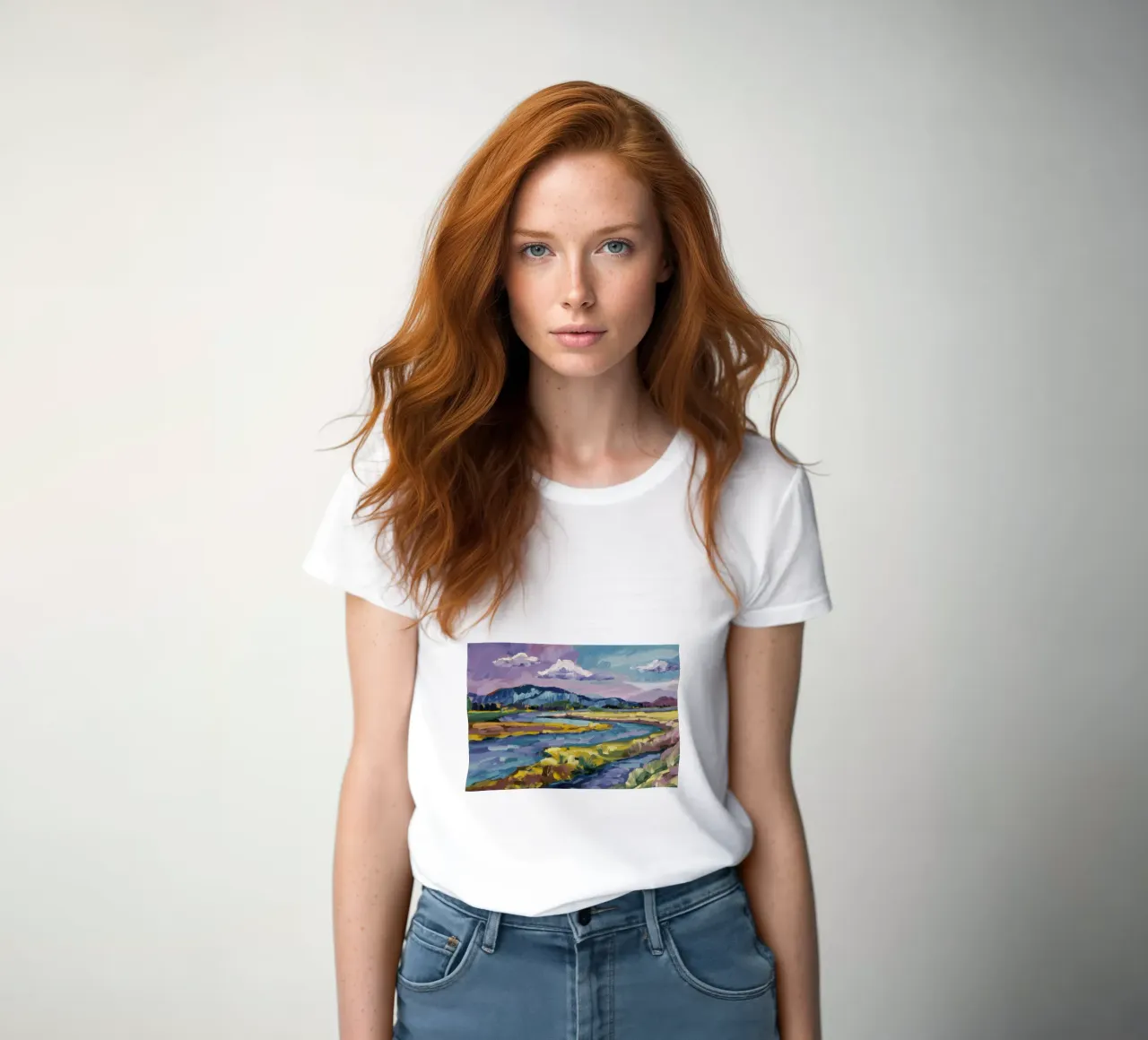 Serenata del picco del fiume t-shirt da donna da Celestial Harmony