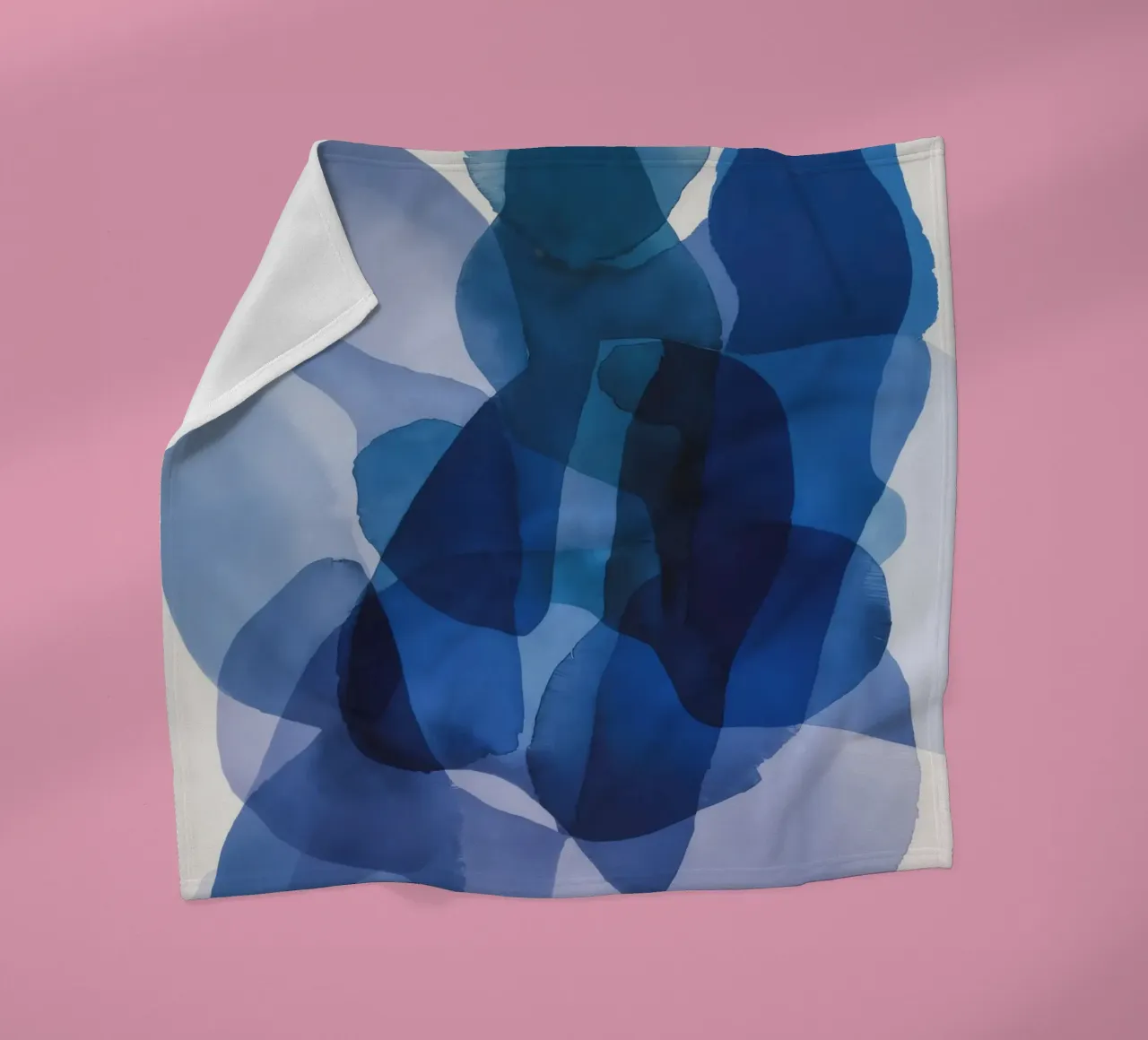 Indigo Depth Veil fleece blanket by Vivid Reverie
