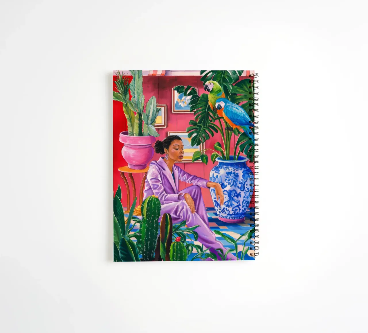 Fuchsia Muse Bloom spiral notebook by Infinite Chroma