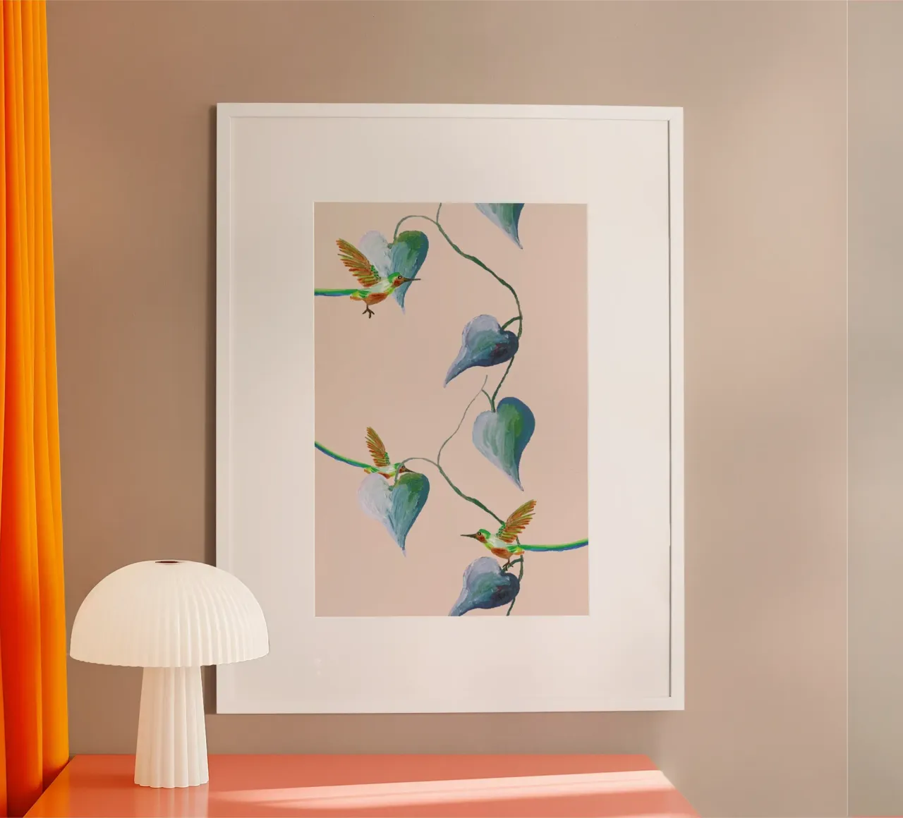 Jungle Stories Birds Pink poster da Femke Zwaan