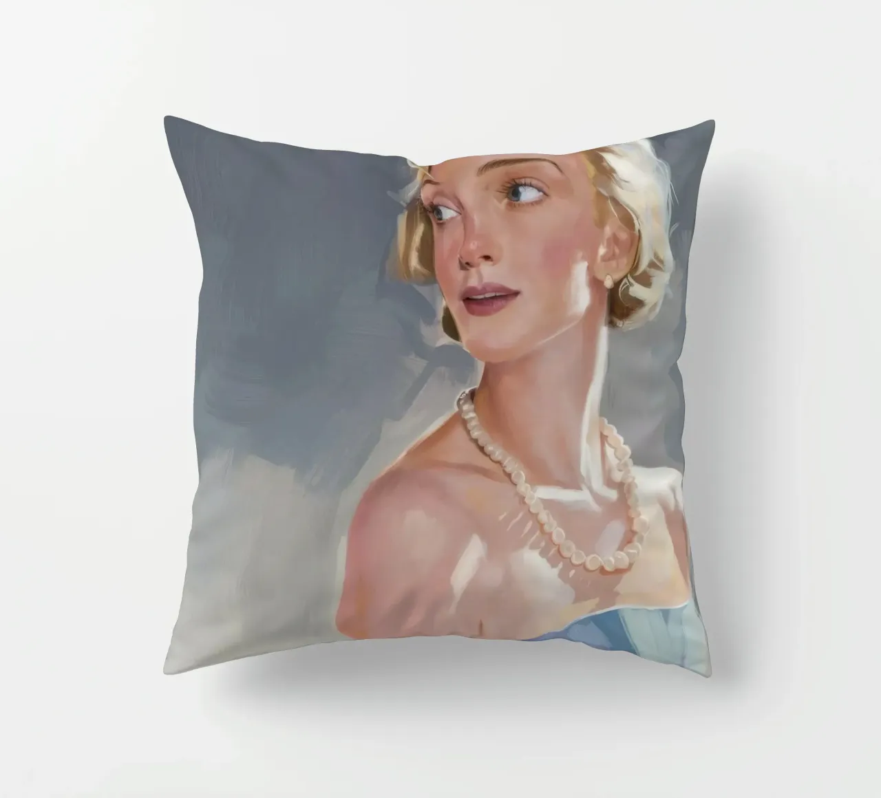 Pearl Gaze Serene decorative cushion by Infinite Chroma