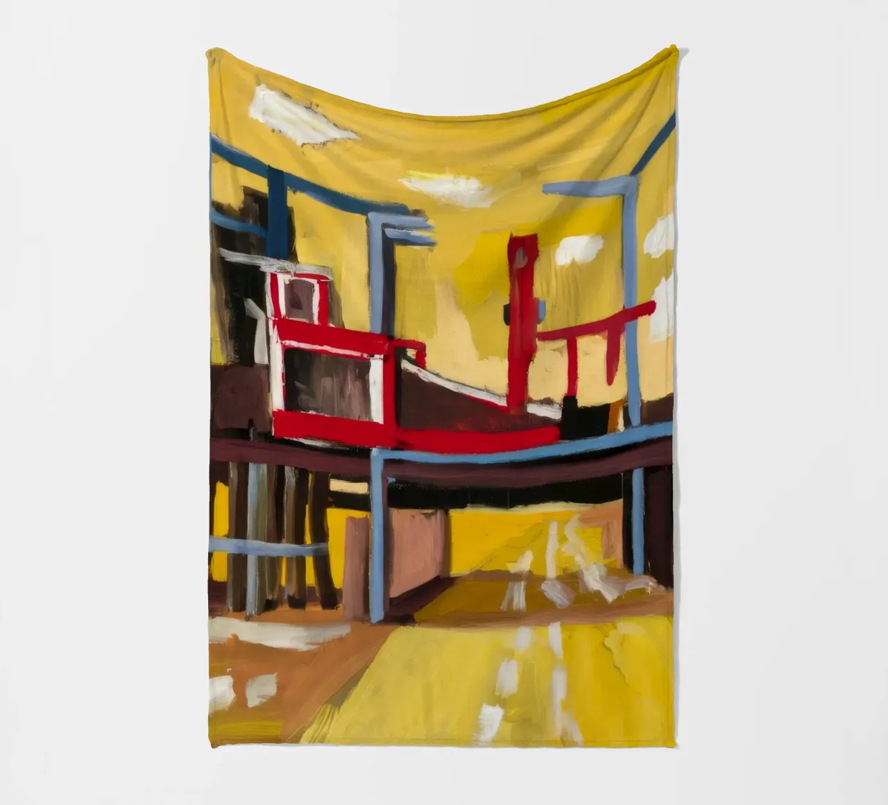 Vue du train surélevé plaid polaire de Silk Palette