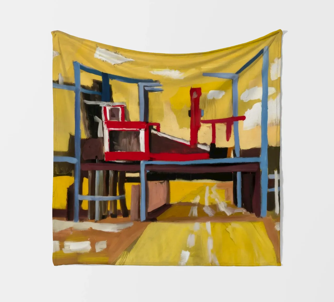 Elevated Train View Fleecedecke von Silk Palette