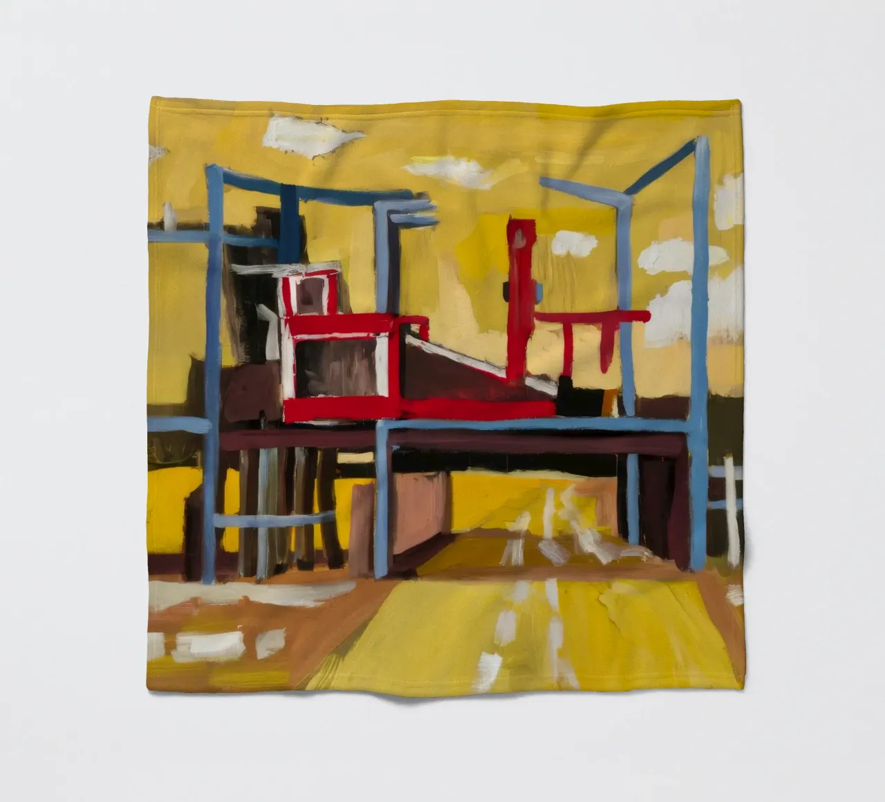 Elevated Train View Fleecedecke von Silk Palette