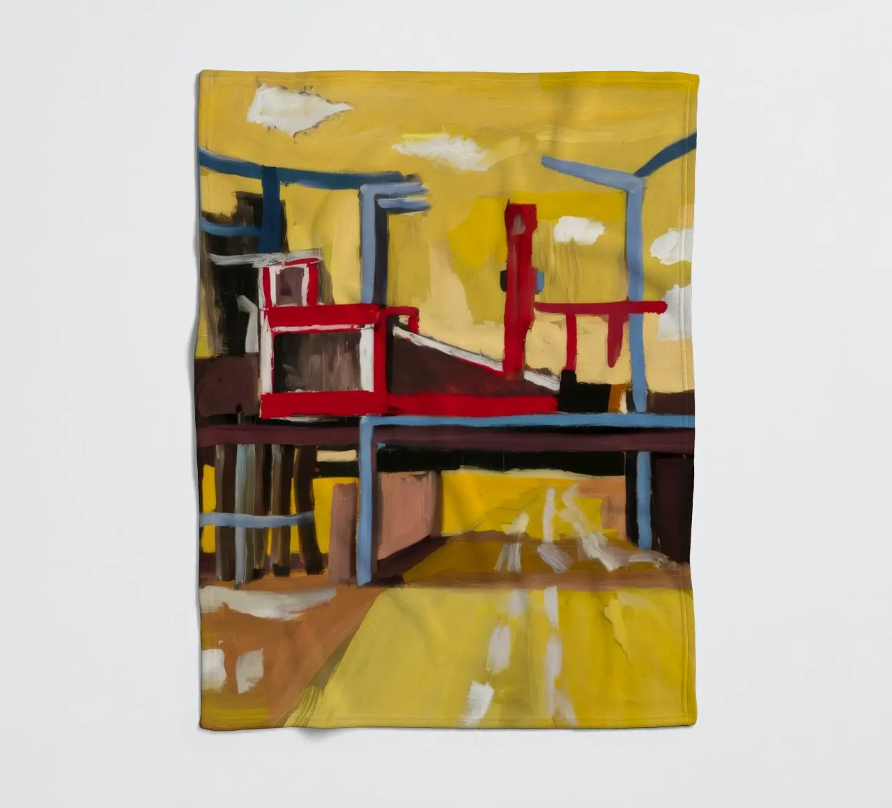 Elevated Train View Fleecedecke von Silk Palette