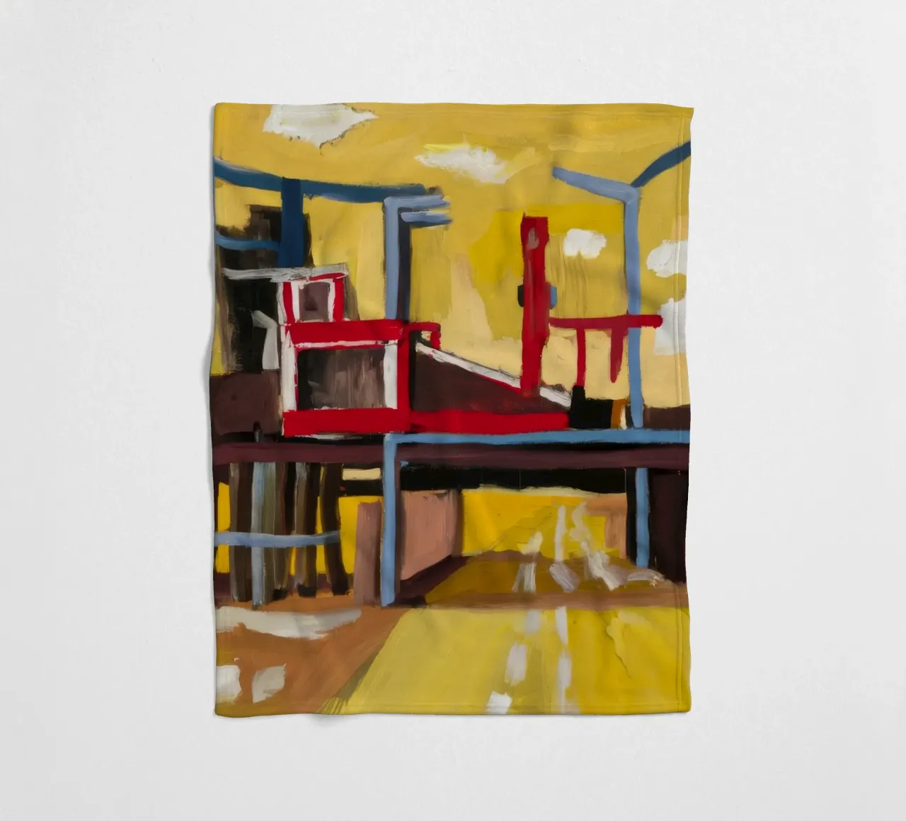 Elevated Train View Fleecedecke von Silk Palette