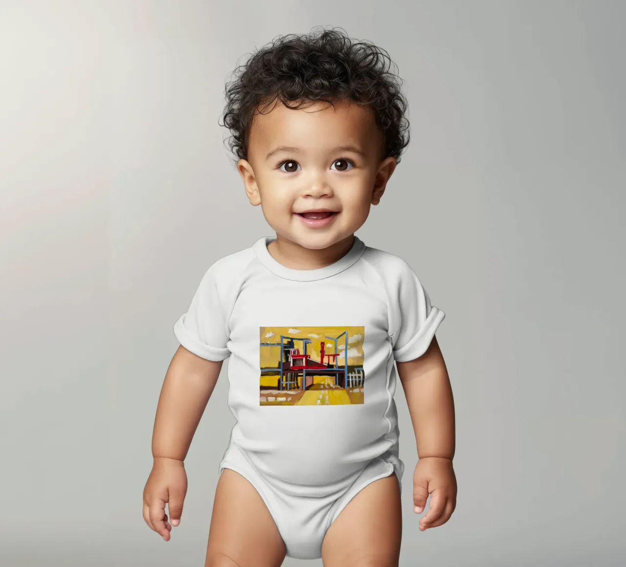 Vue du train surélevé body bébé de Silk Palette