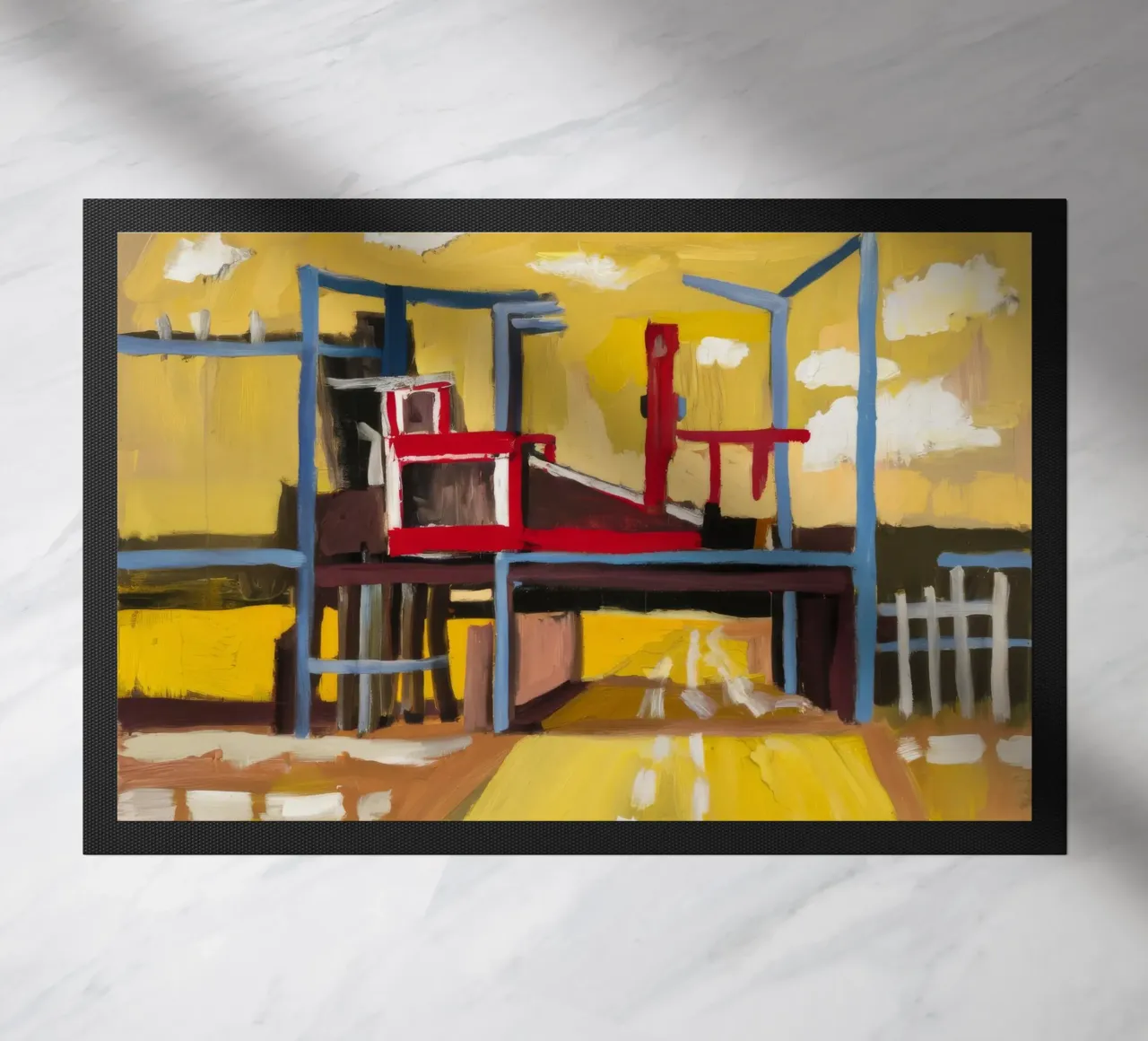 Elevated Train View deurmat van Silk Palette