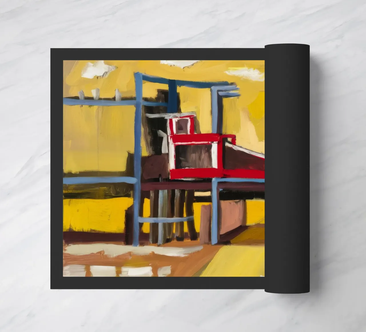 Elevated Train View deurmat van Silk Palette