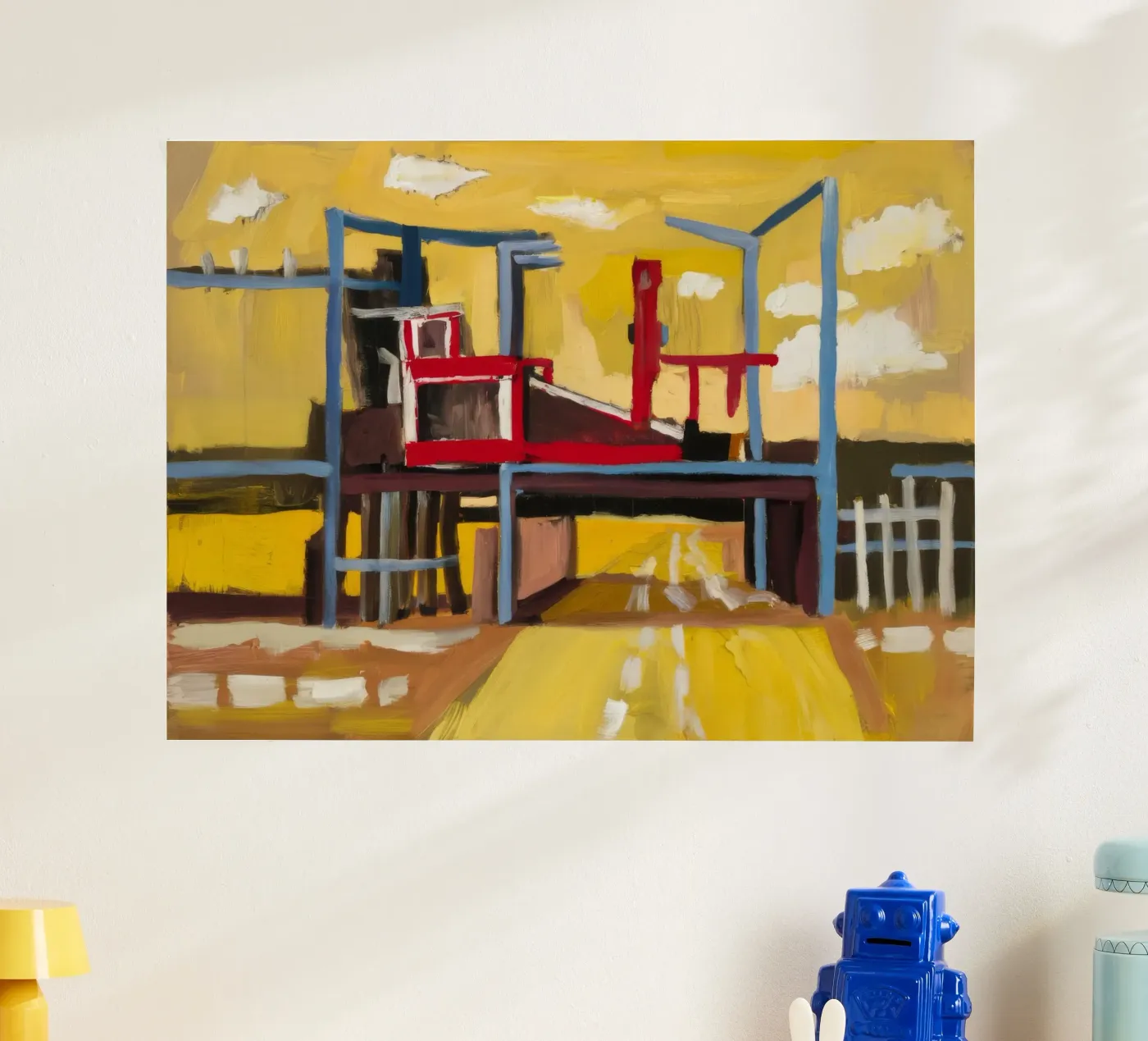 Vue du train surélevé poster de Silk Palette