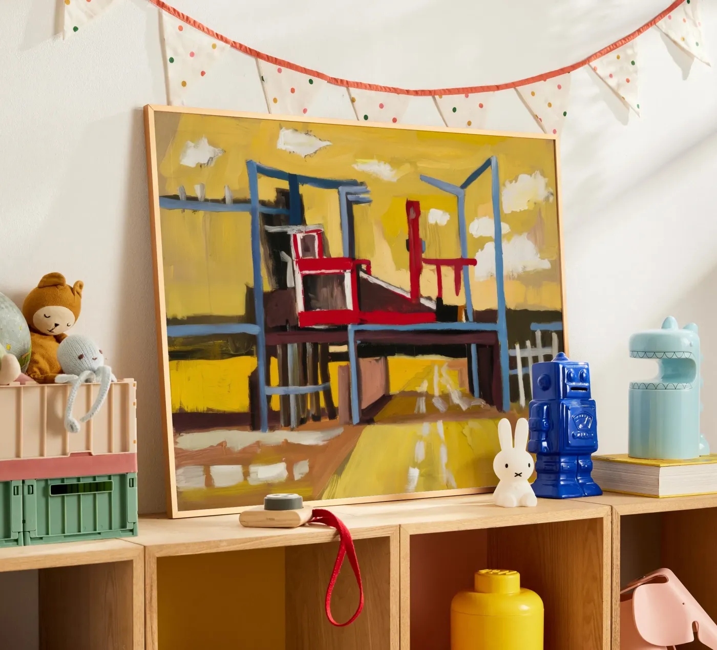 Vue du train surélevé poster de Silk Palette