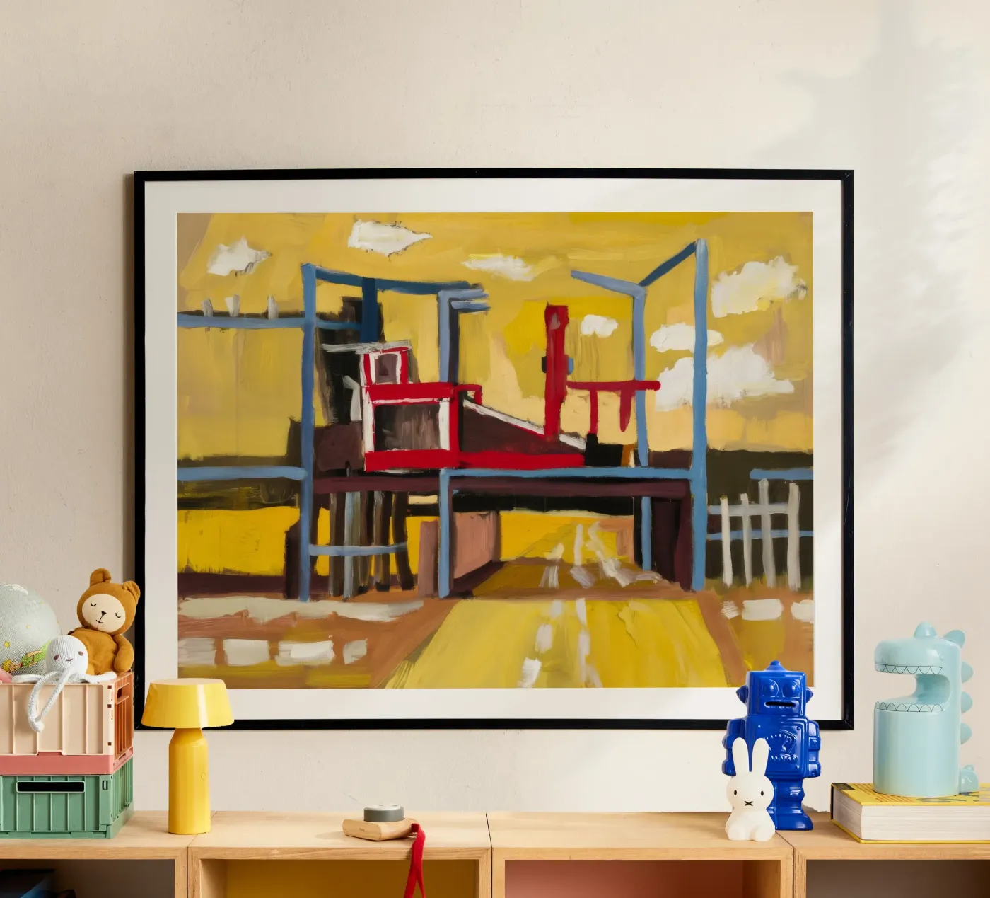 Vue du train surélevé poster de Silk Palette