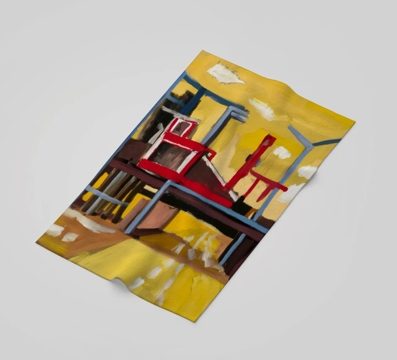 Verhoogd treinzicht strandhanddoek van Silk Palette