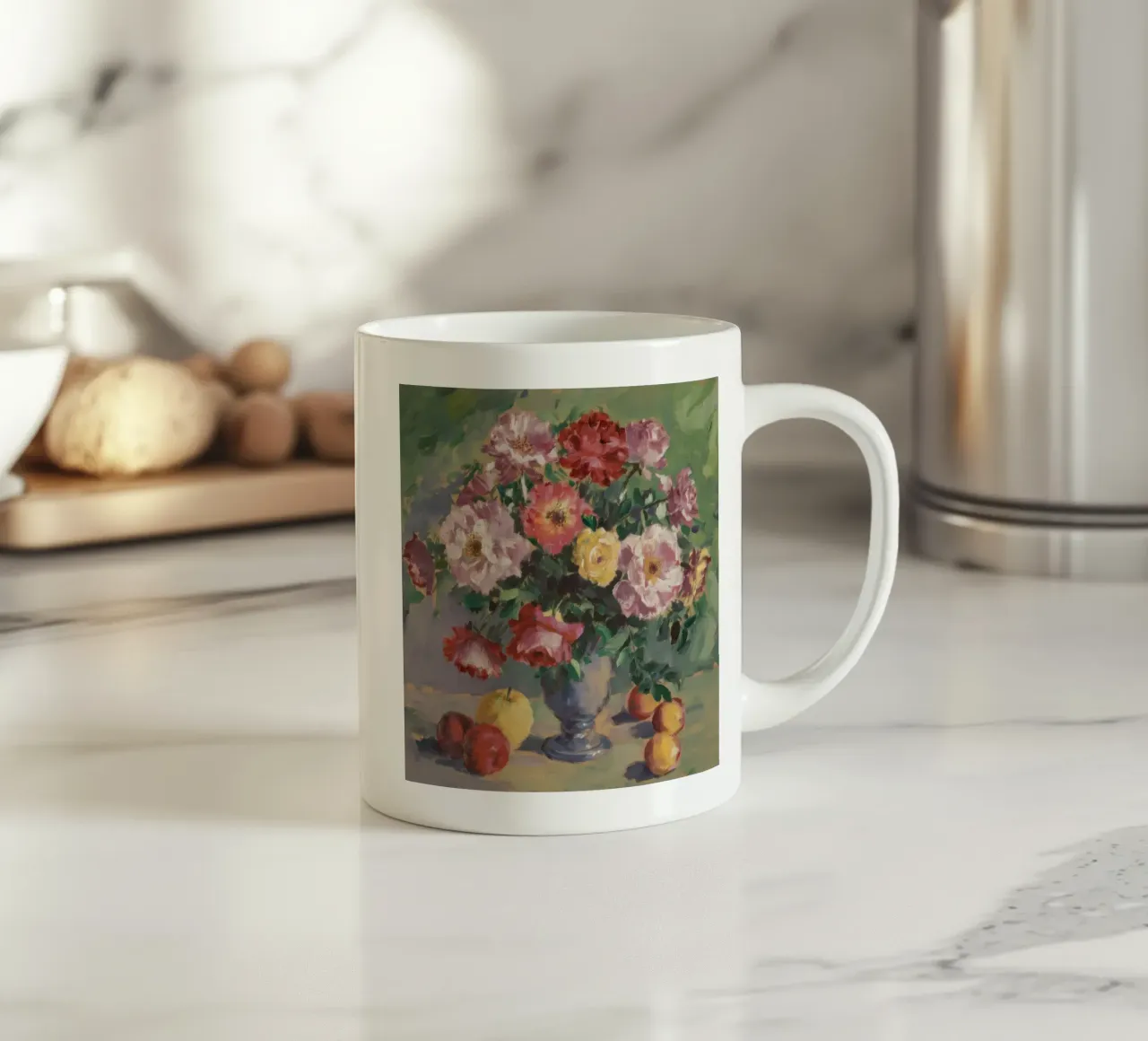 Duetto di rose e mele tazza in ceramica da Celestial Harmony