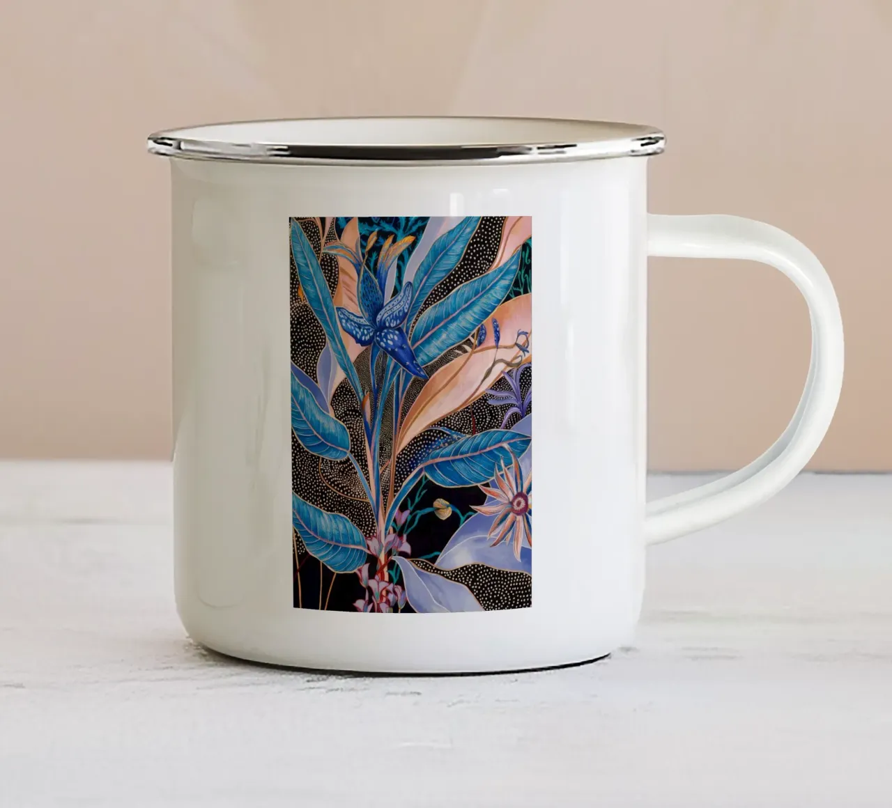 Notturno Bloom Dots tazza in smalto da Vivid Reverie