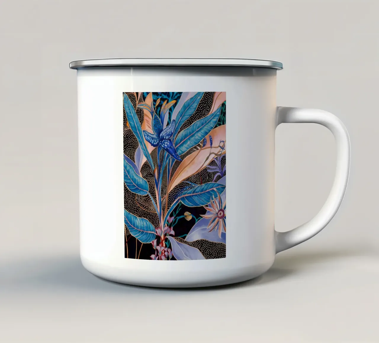 Notturno Bloom Dots tazza in smalto da Vivid Reverie