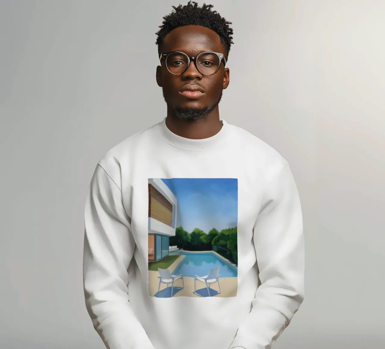 Kristall Pool Aussicht Sweatshirt von Infinite Chroma