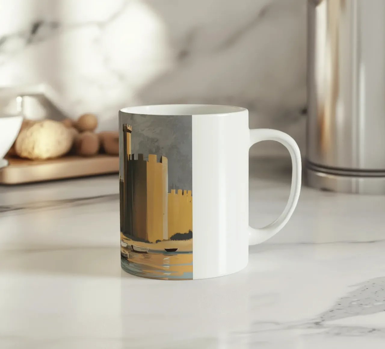 Fortezza sul mare tazza in ceramica da Silk Palette