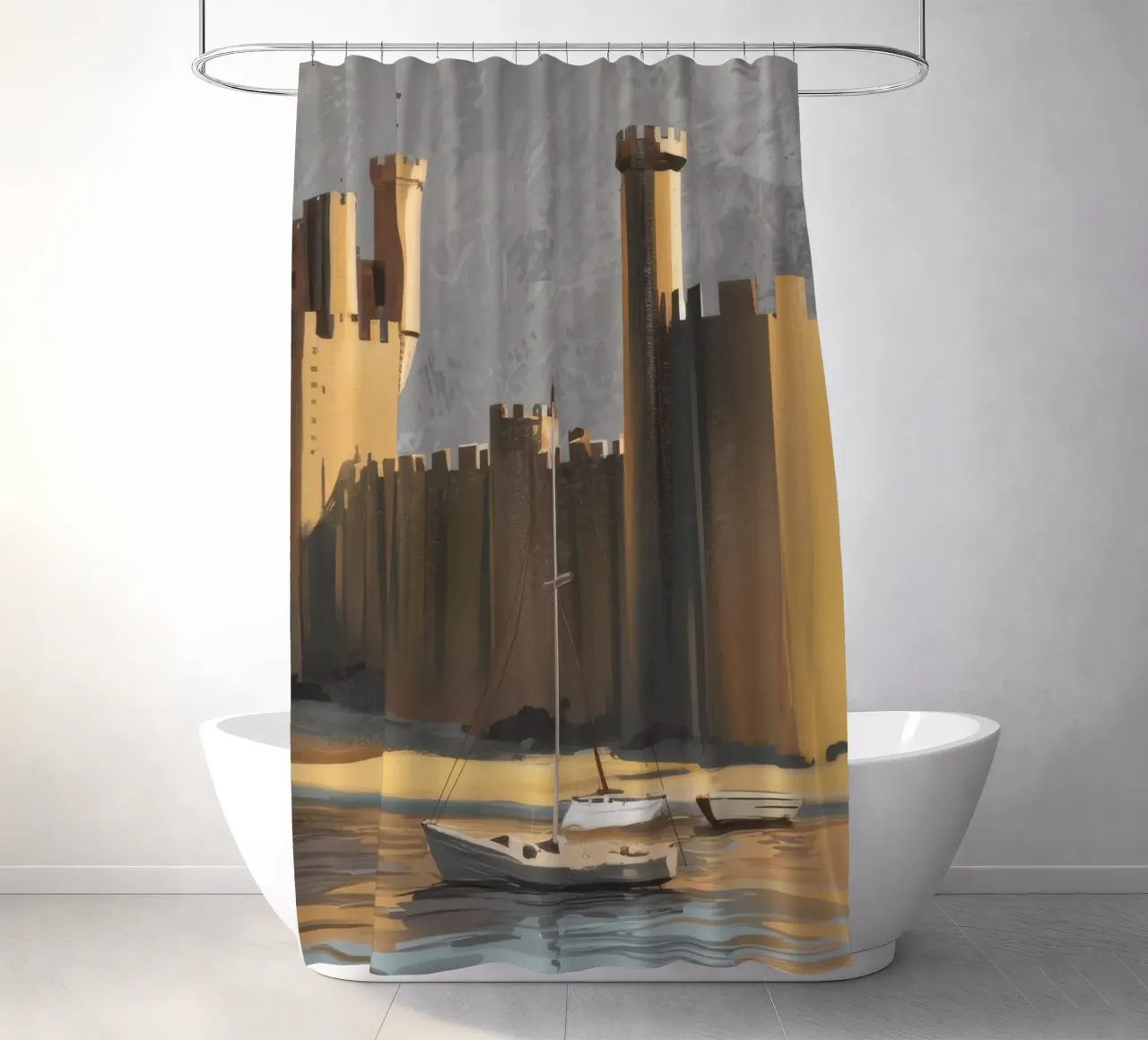 Fortezza sul mare tenda da doccia da Silk Palette
