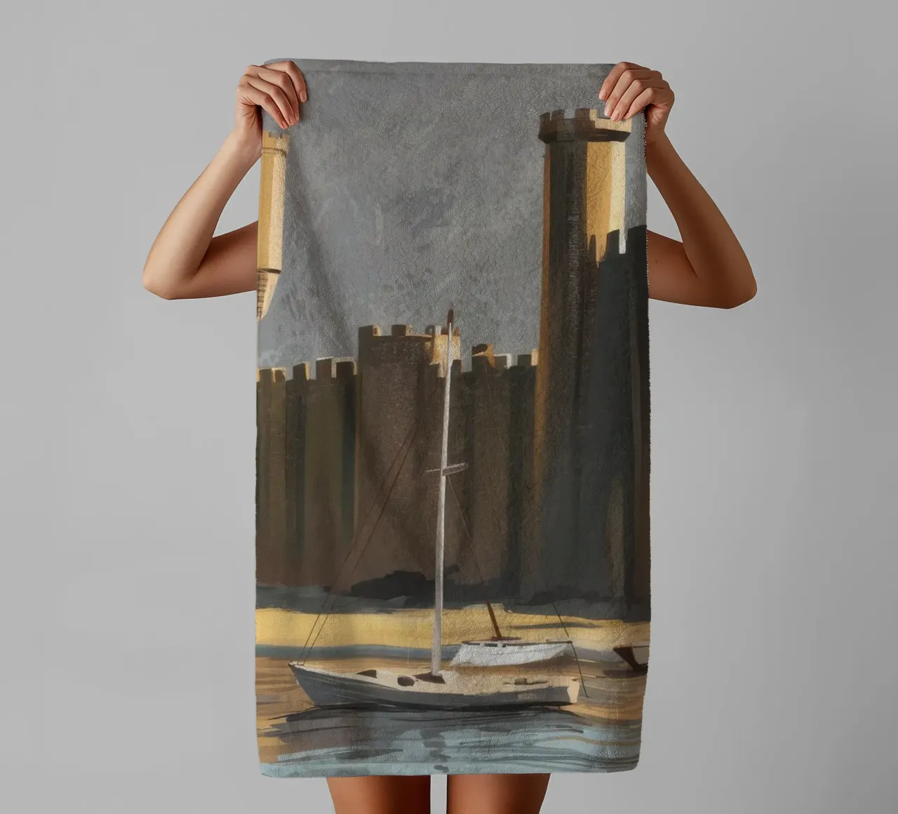 Fortezza sul mare asciugamano da bagno da Silk Palette