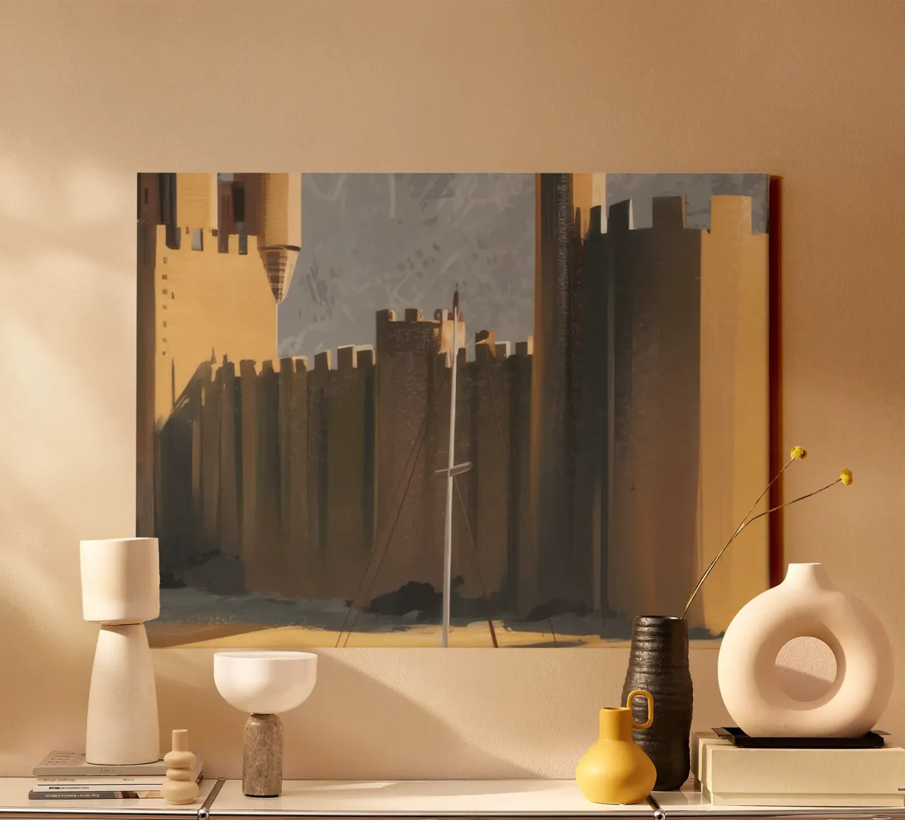 Fortezza sul mare tela da Silk Palette