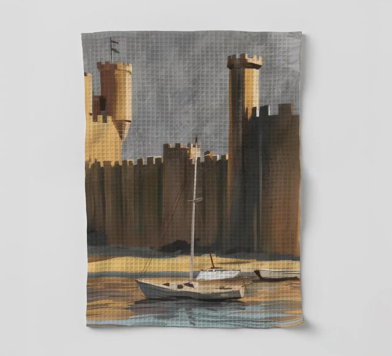 Fortezza sul mare canovaccio da cucina da Silk Palette