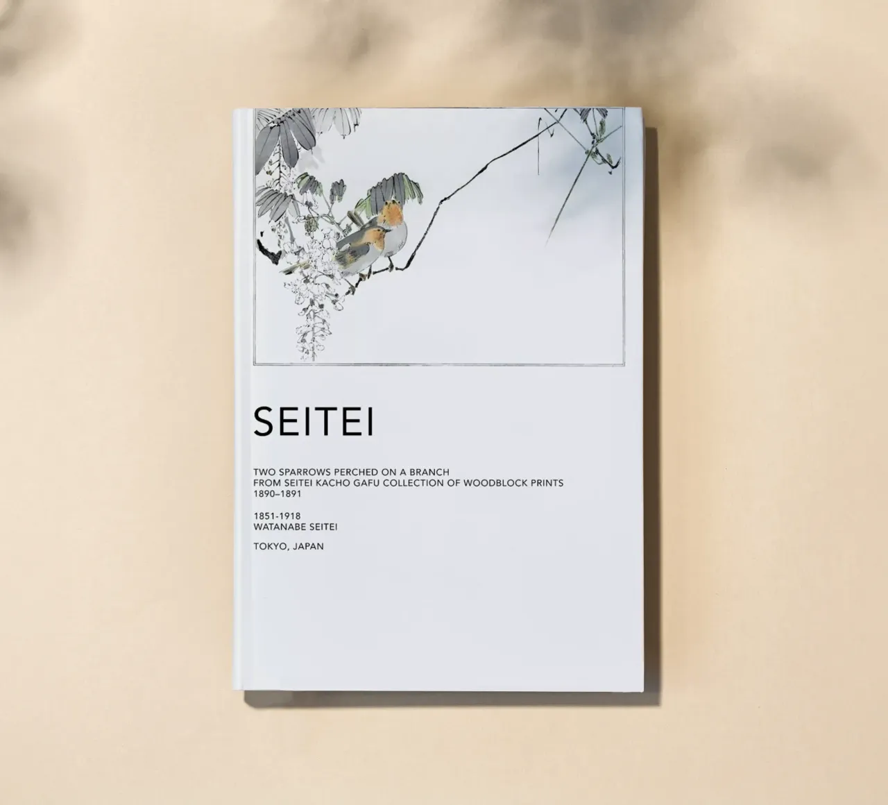 Seitei - Two Sparrows Perched on a Branch diario da Vintage by JUNIQE