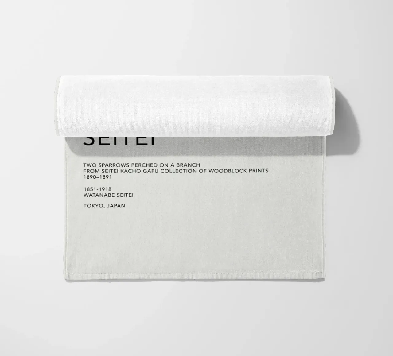 Seitei - Two Sparrows Perched on a Branch telo mare da Vintage by JUNIQE