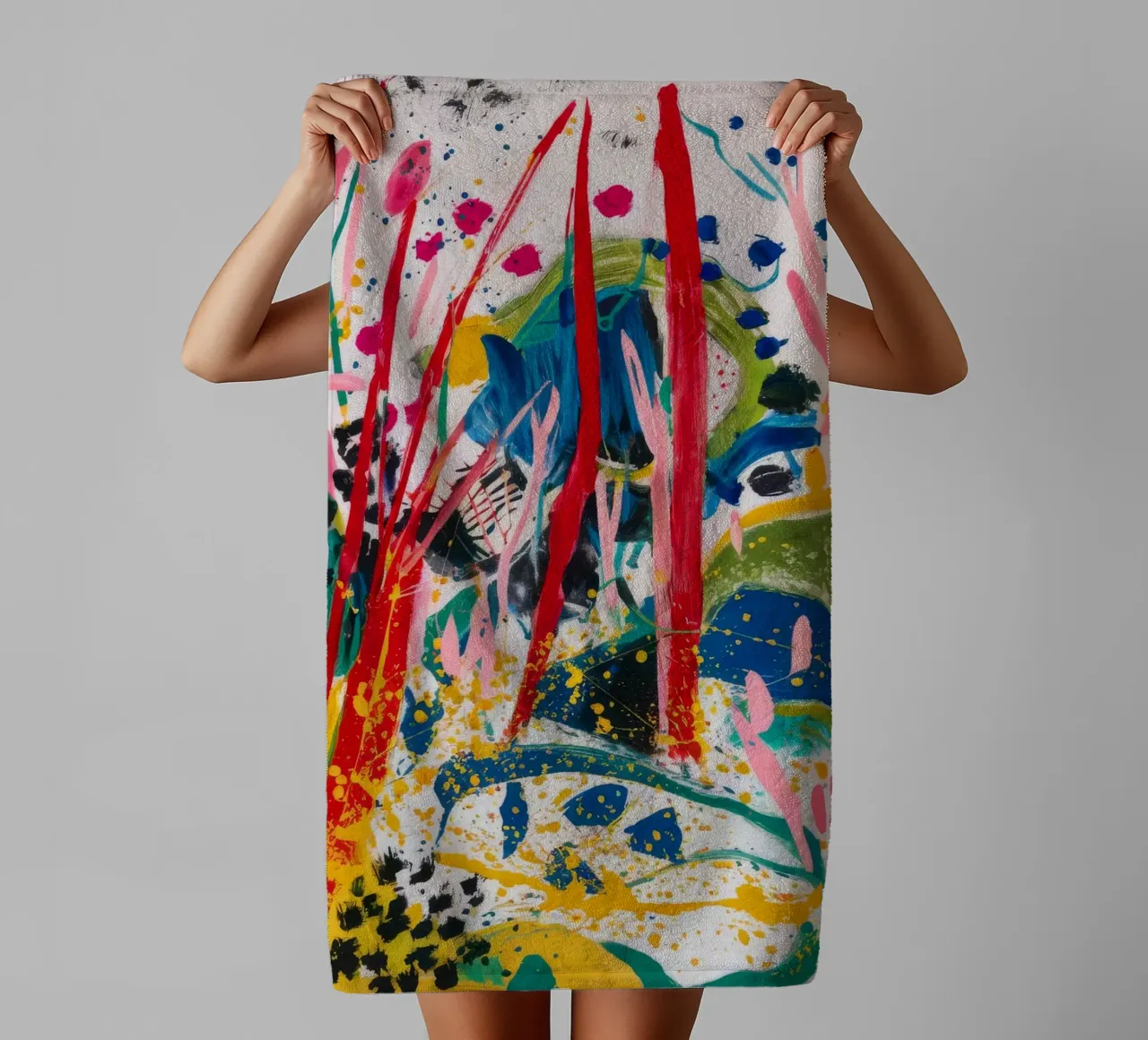 Jubilant Color Burst towel by Vivid Reverie