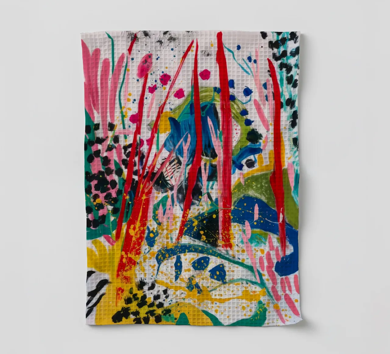 Jubilant Color Burst tea towel by Vivid Reverie
