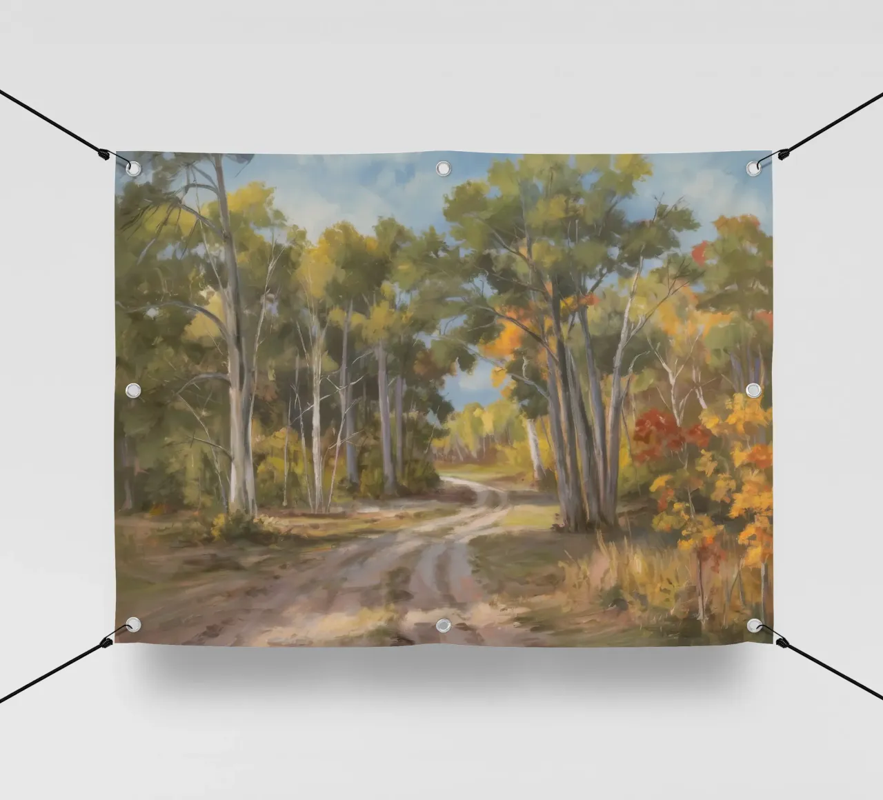 Il sentiero d'oro dell'autunno telo in pvc da Dream Spectrum