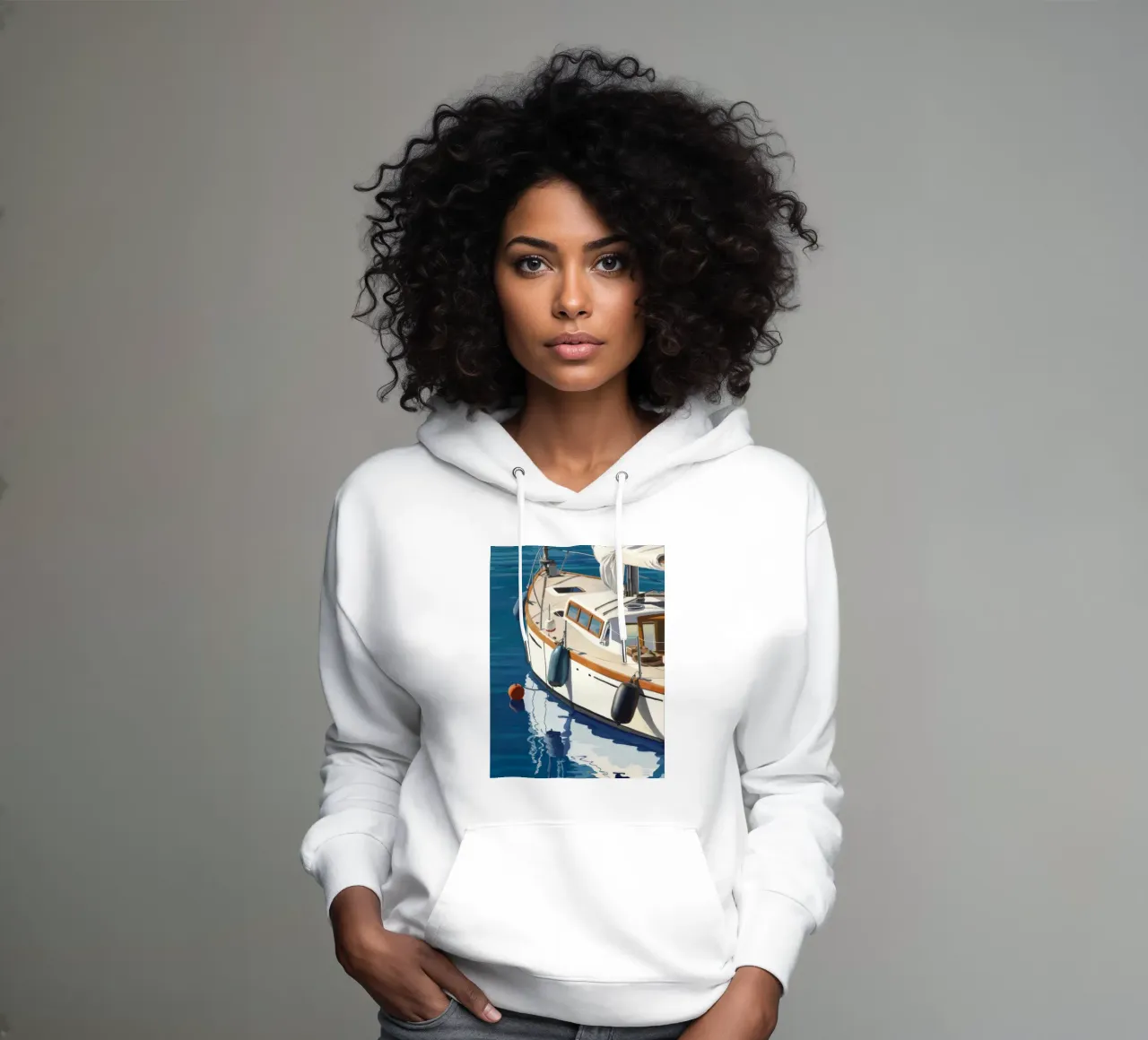 Marine Teak Gleam hoodie by Infinite Chroma