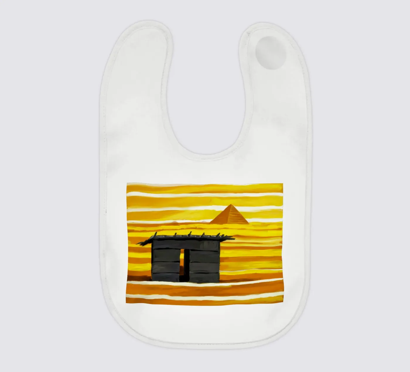 Sunlit Adobe Window baby bib by Silk Palette