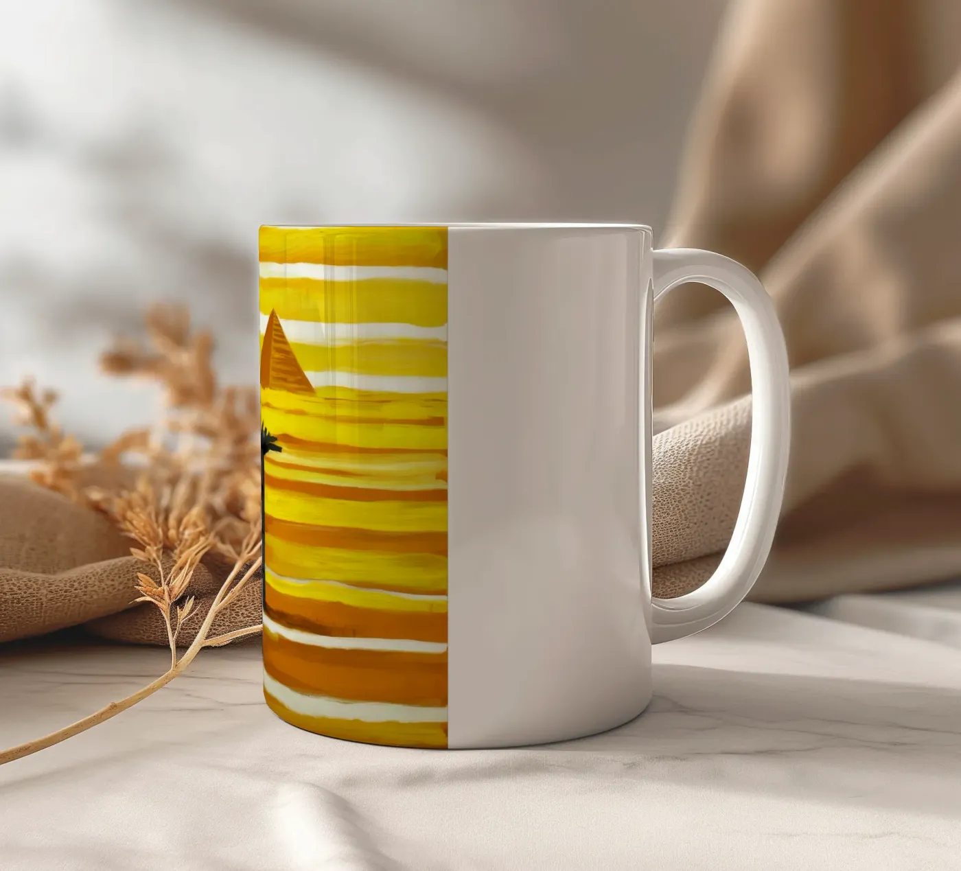 Sunlit Adobe Window ceramic mug by Silk Palette