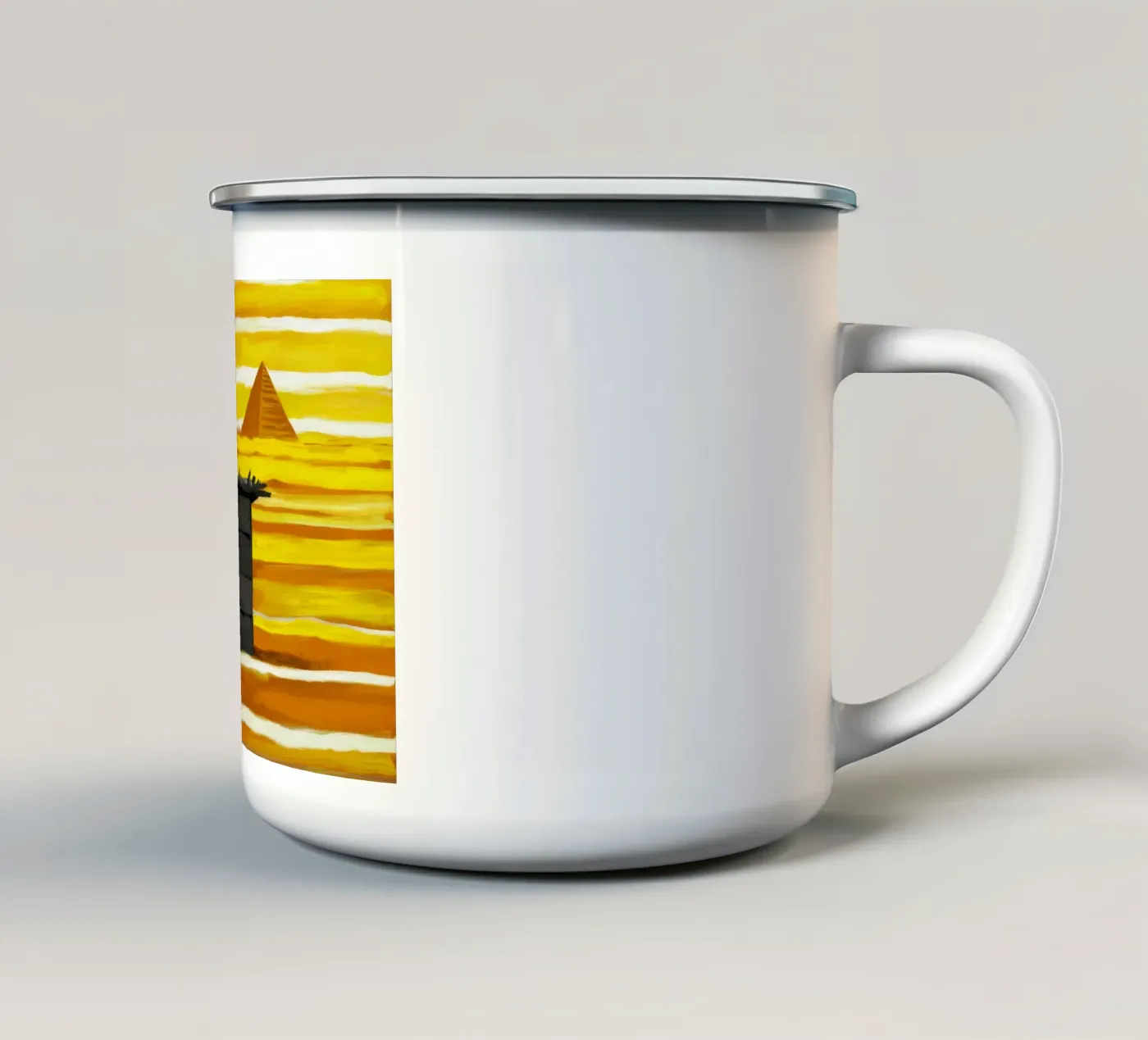 Sunlit Adobe Window enamel mug by Silk Palette