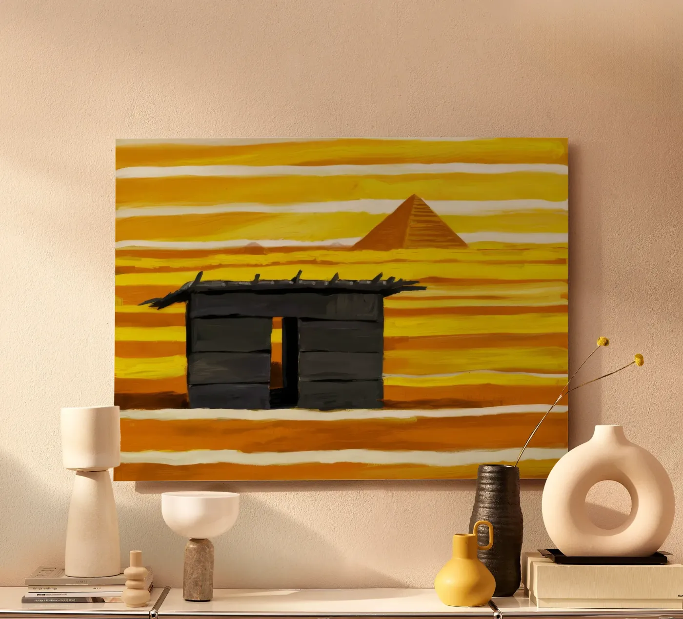 Finestra Adobe illuminata dal sole pannello forex da Silk Palette