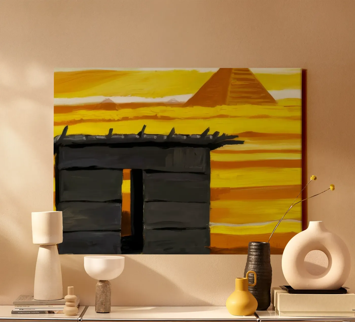 Finestra Adobe illuminata dal sole tela da Silk Palette