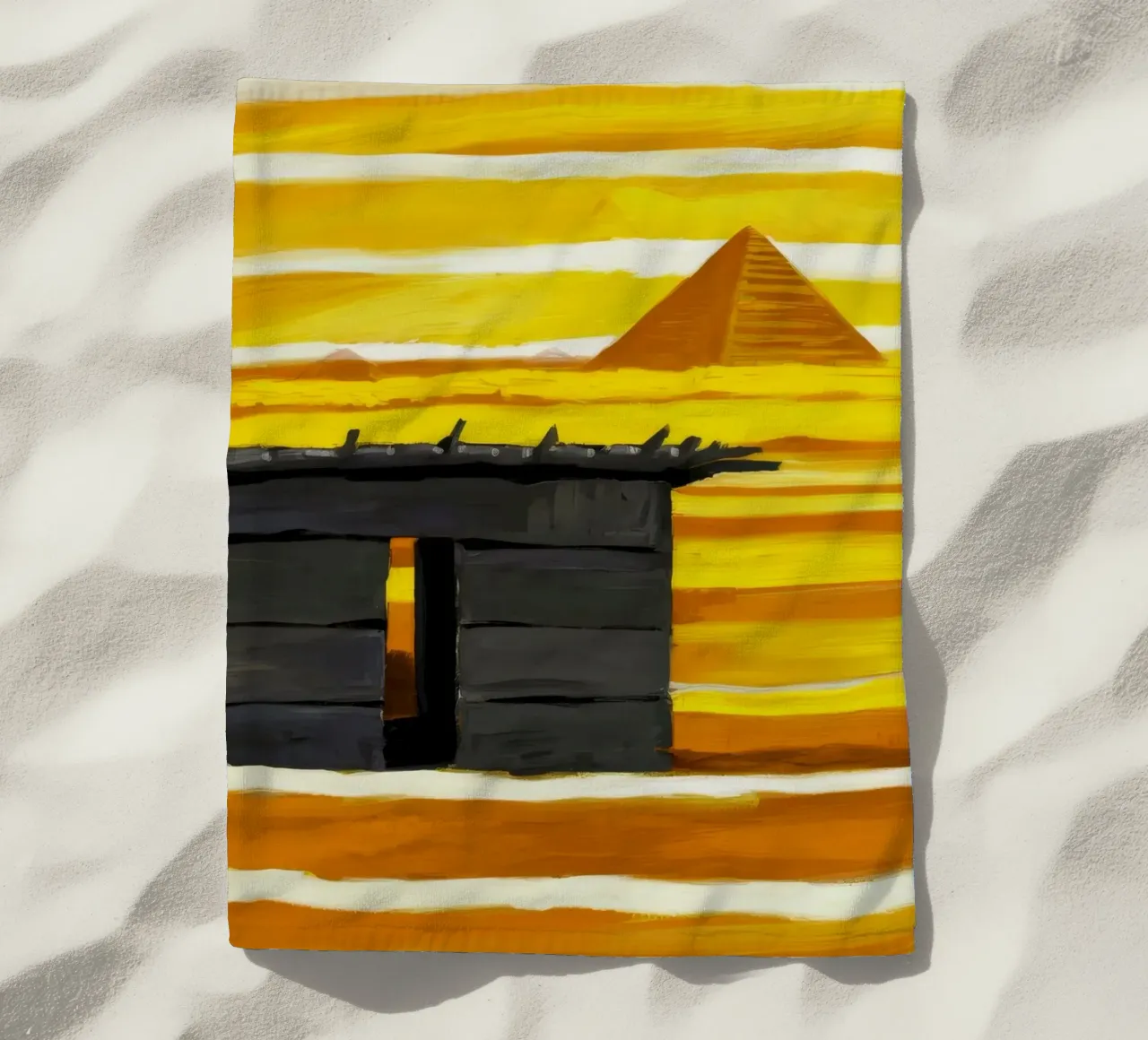 Zonovergoten Adobe-raam strandhanddoek van Silk Palette