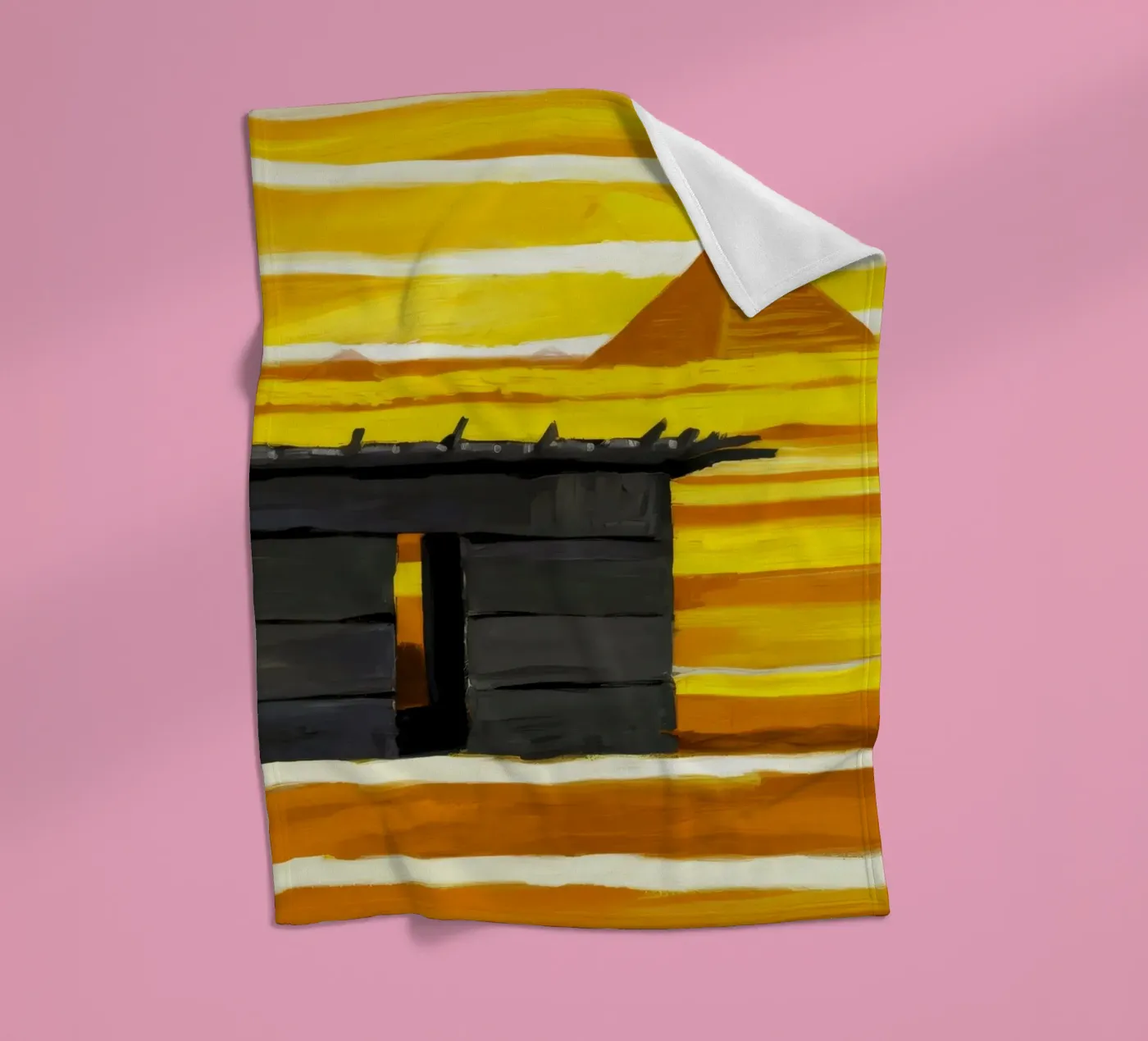 Sunlit Adobe Window fleece blanket by Silk Palette