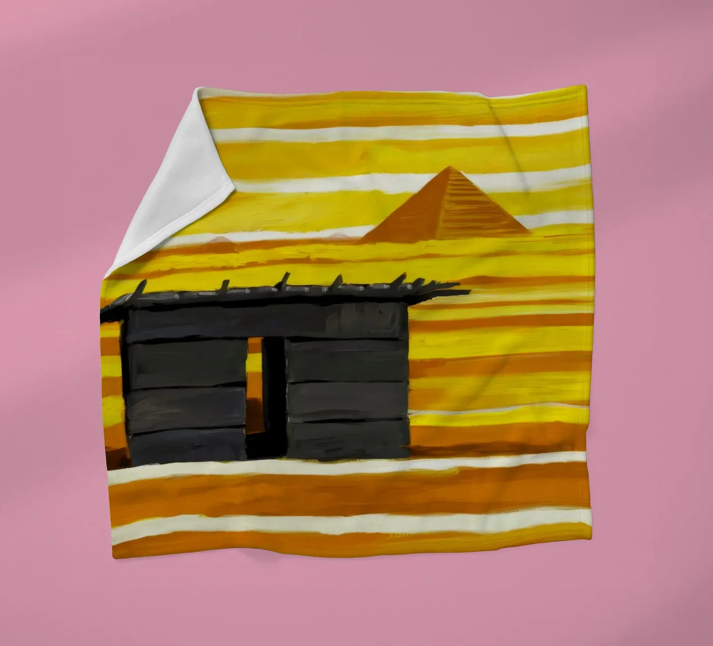 Sunlit Adobe Window fleece blanket by Silk Palette