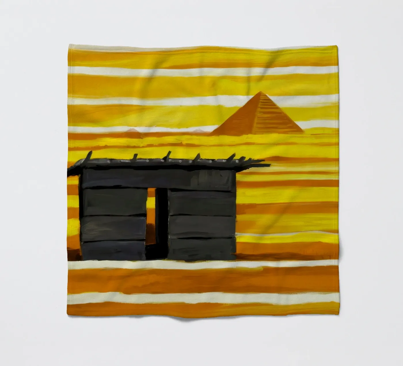 Sunlit Adobe Window fleece blanket by Silk Palette