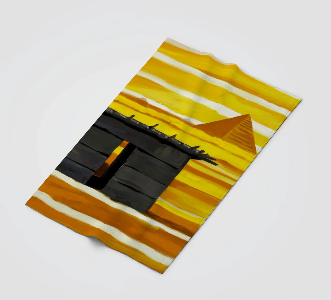 Sunlit Adobe Window fleece blanket by Silk Palette