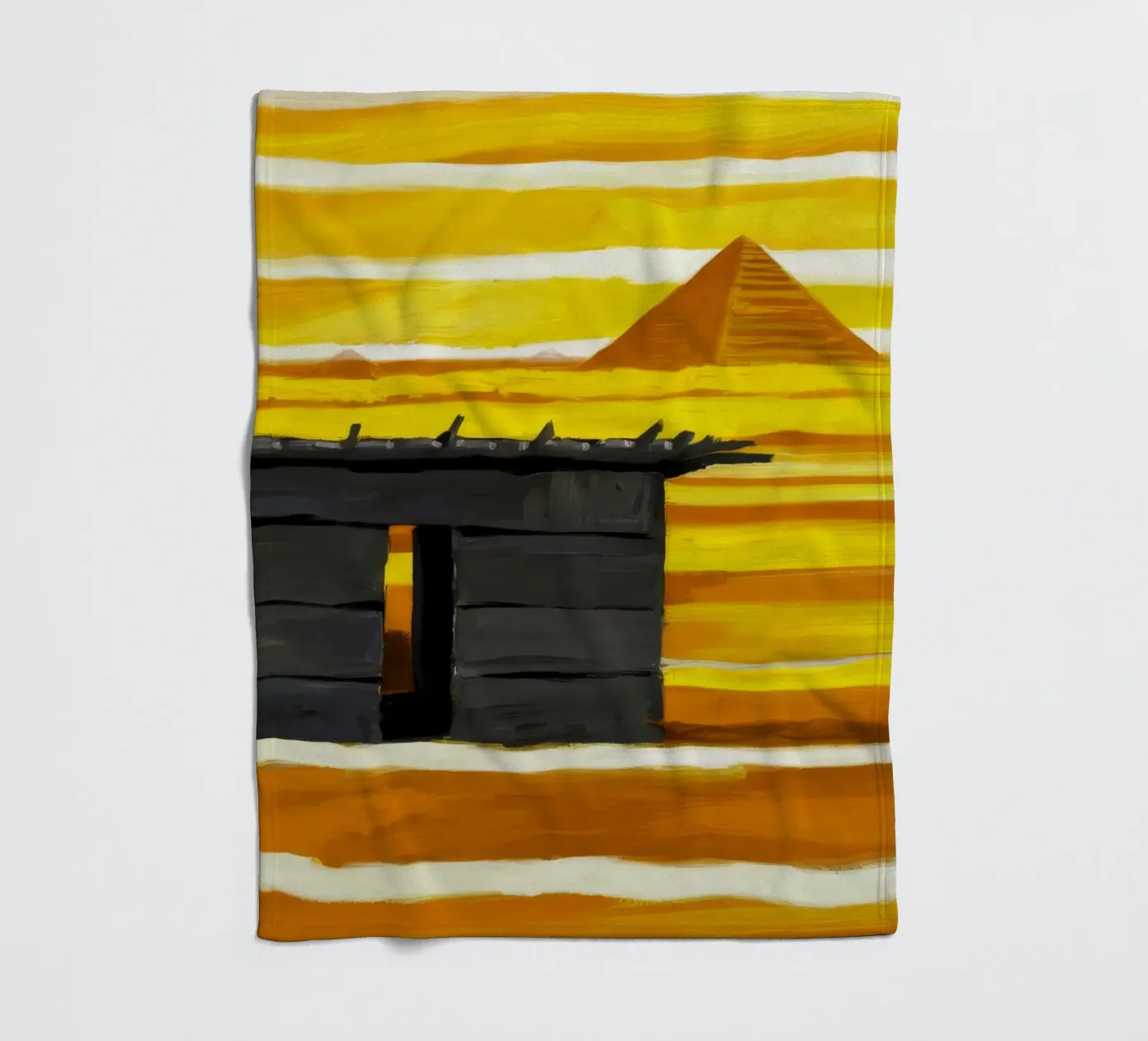 Sunlit Adobe Window fleece blanket by Silk Palette