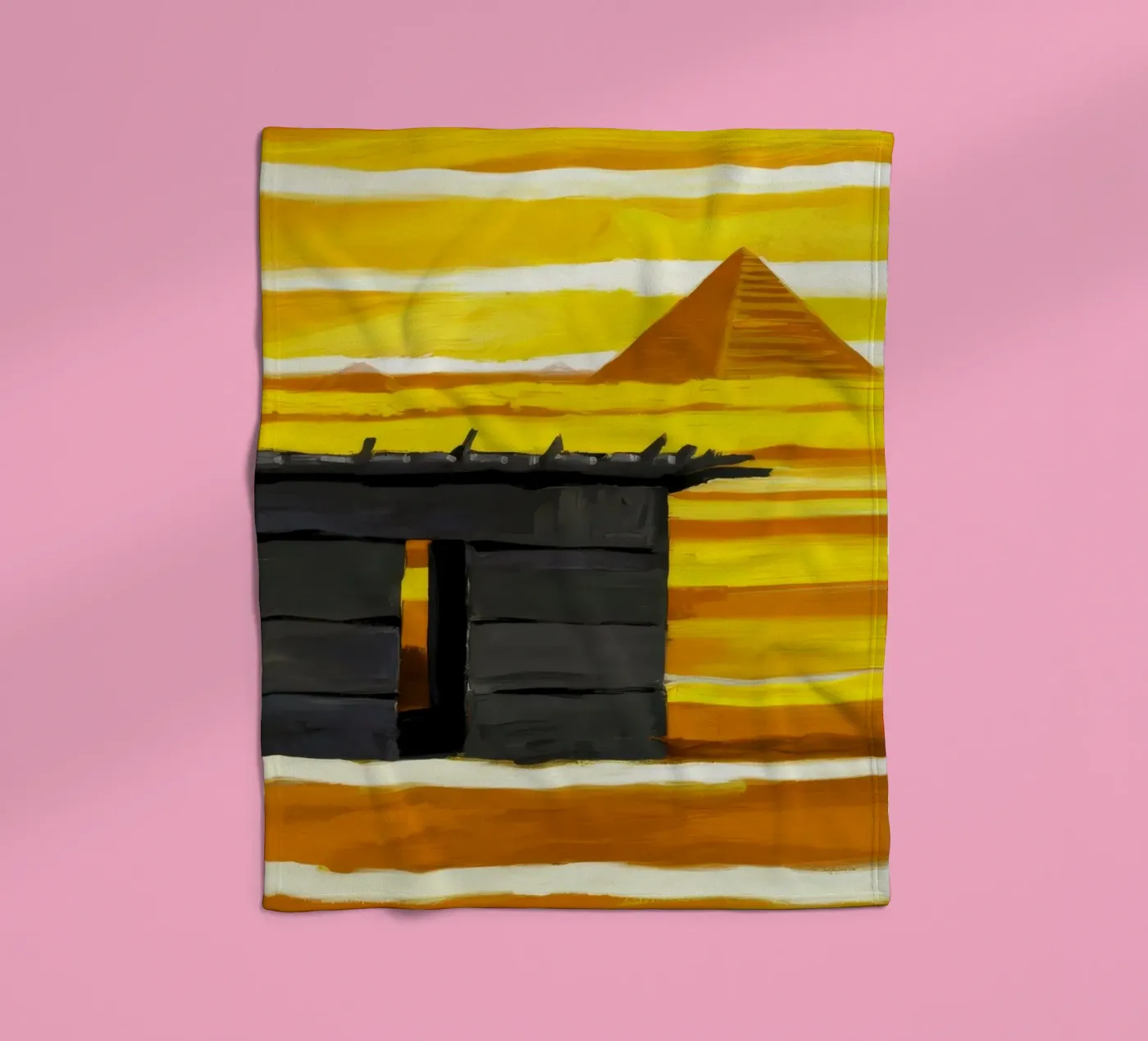 Sunlit Adobe Window fleece blanket by Silk Palette